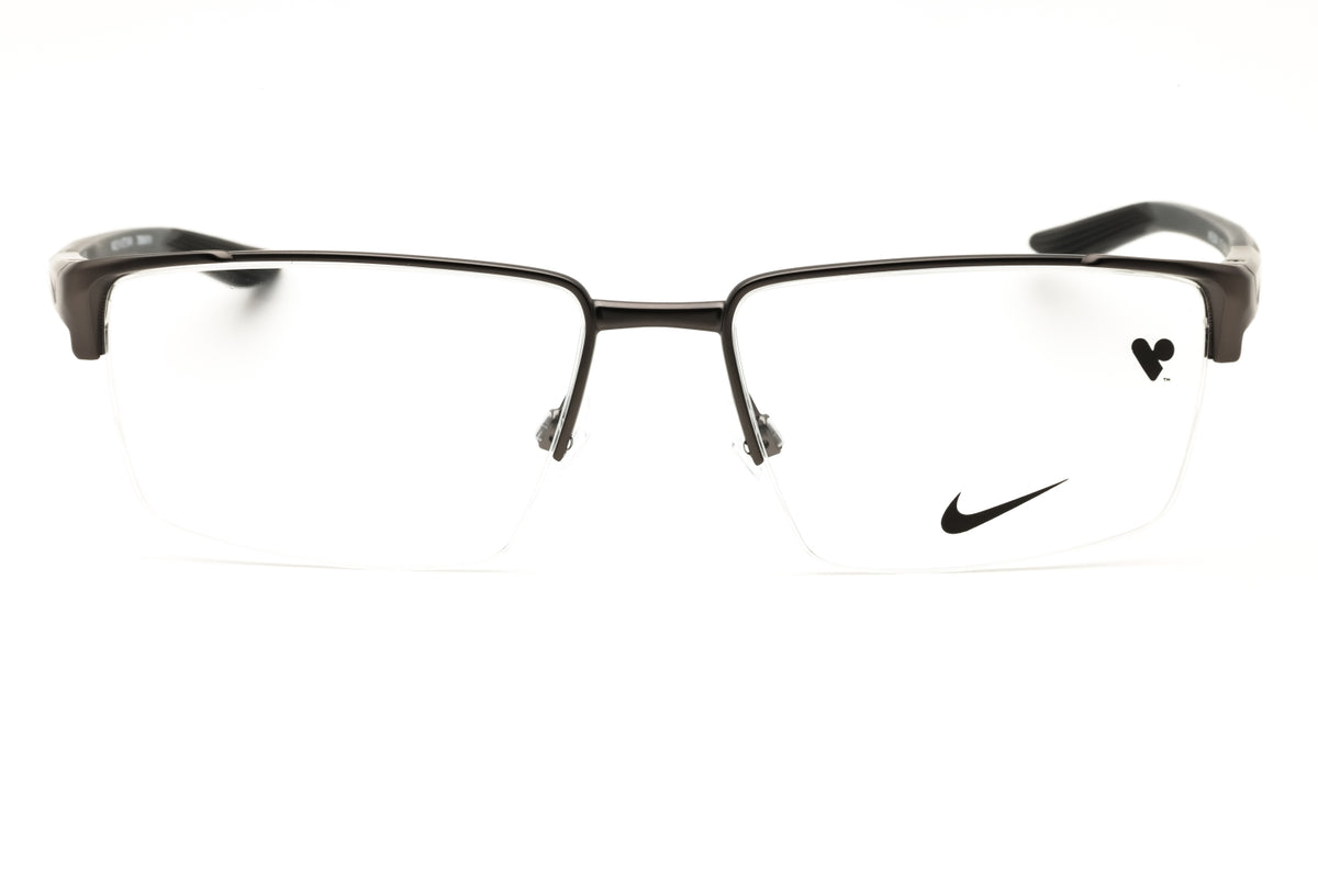 Nike NIKE 8054 N-070 Satin Gunmetal Rectangular Eyeglasses 55mm Eyeglasses