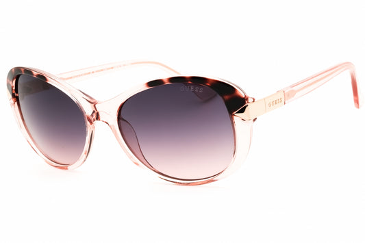 Guess GU7821-57B sunglasses in shiny beige frame with gradient smoke lenses