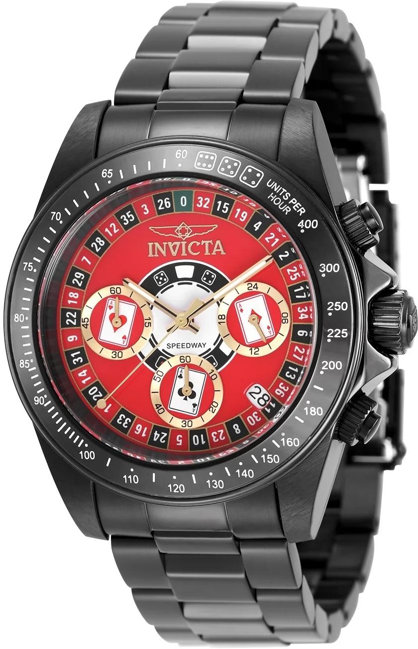 Invicta 50497 50497 Watch - Red Dial Stainless Steel Band