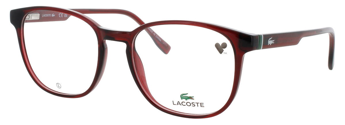 Lacoste L2975-601-54 TRANSPARENT BURGUNDY  Men's Eyeglasses 54mm Eyeglasses