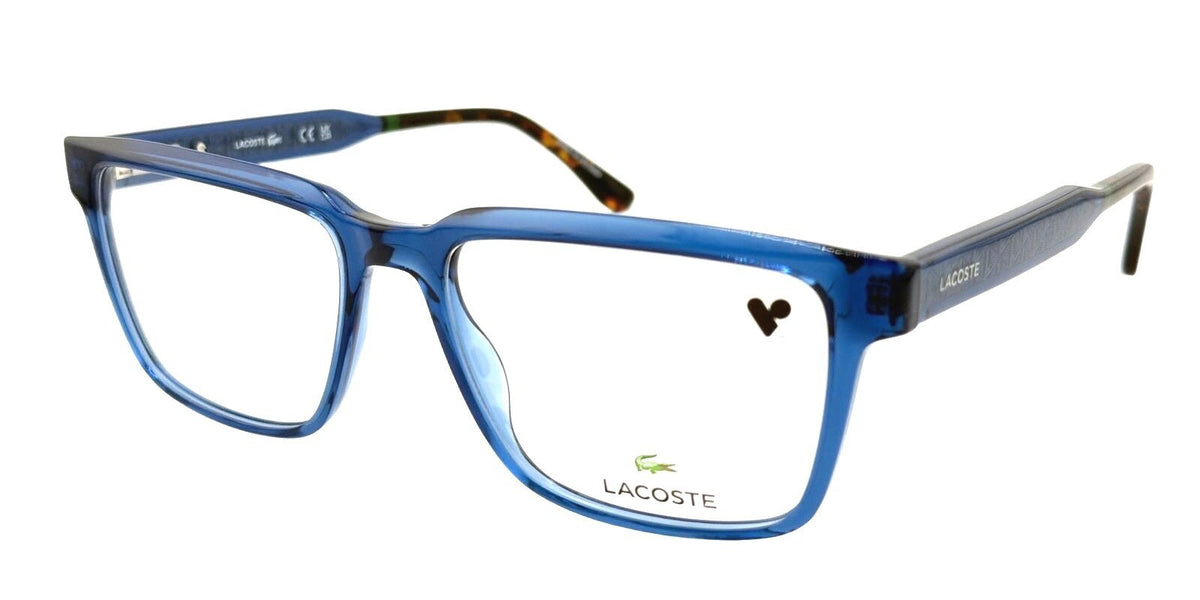 Lacoste L2976-410-55 Blue Rectangle Eyeglasses 55mm Eyeglasses