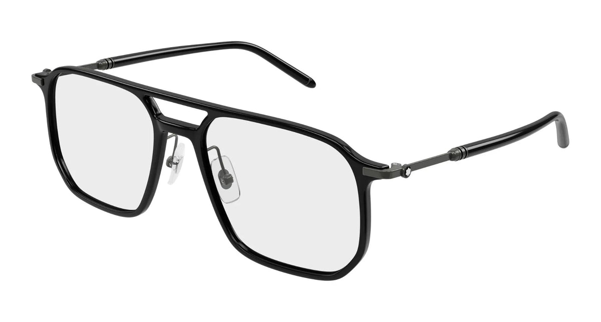 Mont Blanc MB0522O-001 Black Pilot Eyeglasses 56mm Eyeglasses
