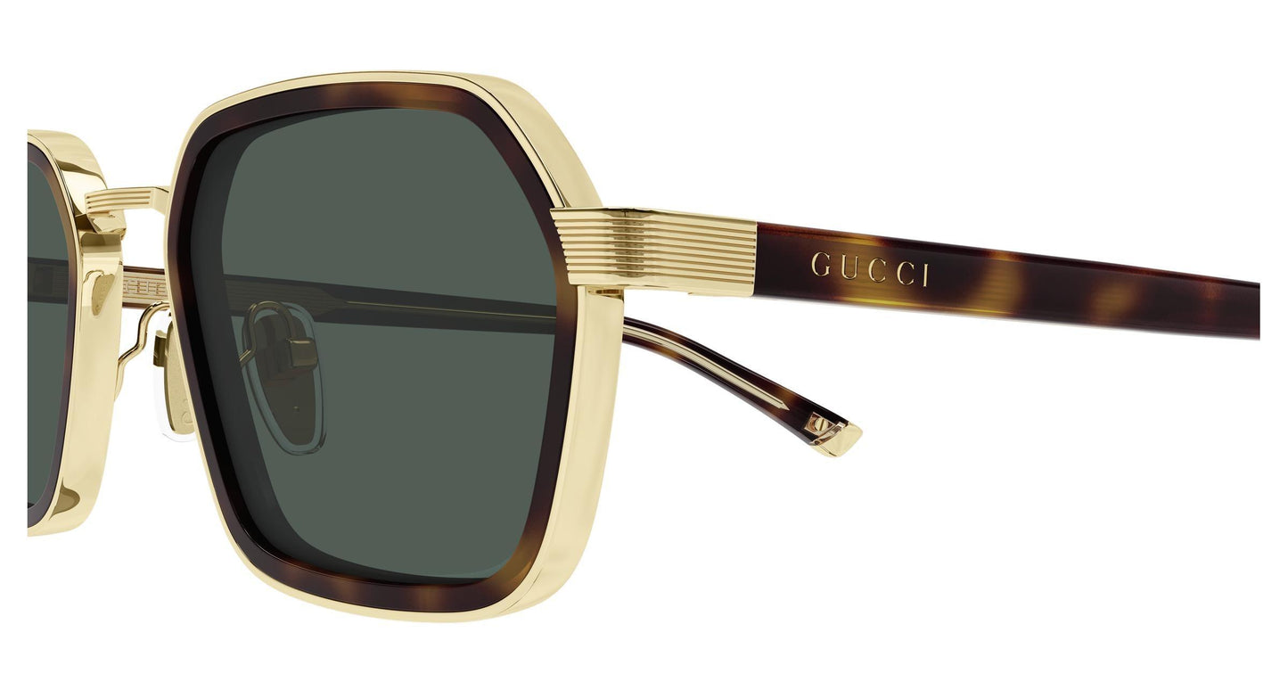 Gucci GG2074S-003 sunglasses in havana frame with green lenses
