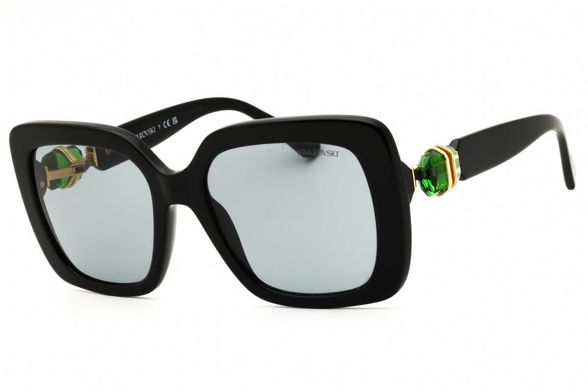 Swarovski SK6001-1001-1 shiny black Rectangular Sunglasses 55mm Sunglasses