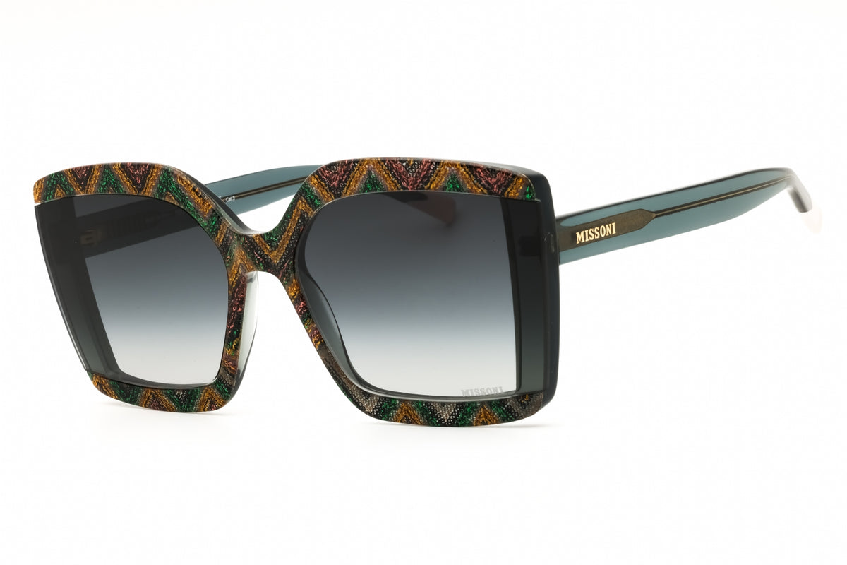 Missoni MIS 0186/S-RGK GREY PATTERN GREEN Oversized Sunglasses 62mm Sunglasses