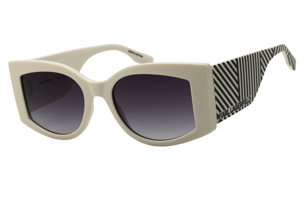 KARL LAGERFELD KL6183S-105 WHITE Oversized Sunglasses 53mm Sunglasses