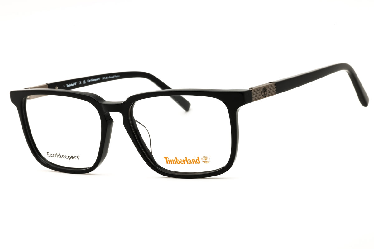 Timberland TB50072-H-001 shiny black Rectangular Eyeglasses 56mm Eyeglasses