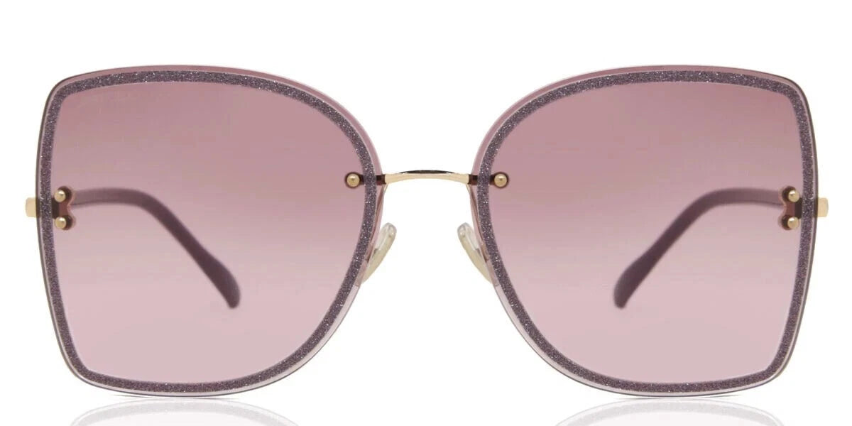 Jimmy Choo 0LETI-S-VO1-62 Pink Rectangle SUNGLASSES 0mm Sunglasses