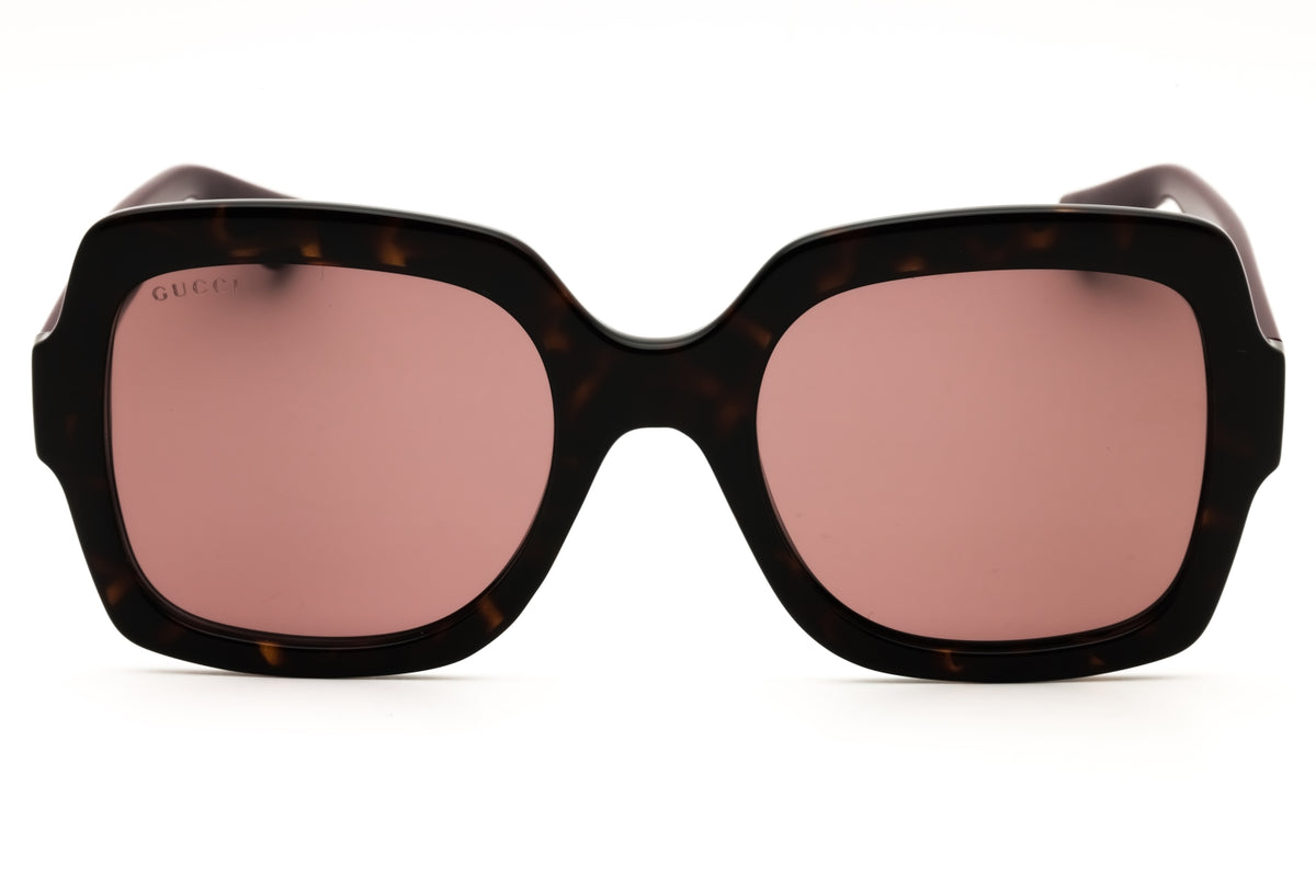 Gucci GG1337S-009 HAVANA-VIOLET Rectangular Sunglasses 54mm Sunglasses