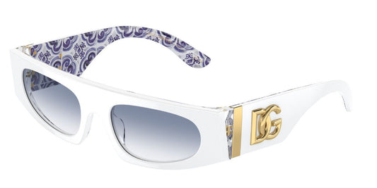 Dolce Gabbana 0DG4411-337119-54 White Full Rim SUNGLASSES 0mm Sunglasses
