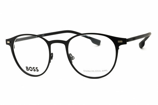 Hugo Boss 1010-0003 00 eyeglasses in matte black frame with clear lenses