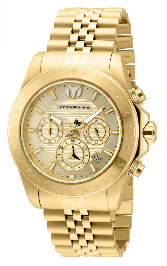 TechnoMarine TM-219022 TM-219022 Watch - Gold Dial Stainless Steel Band