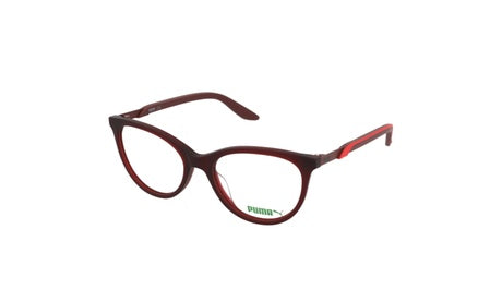 Puma PE0156OI-003 eyeglasses in red frame with clear lenses