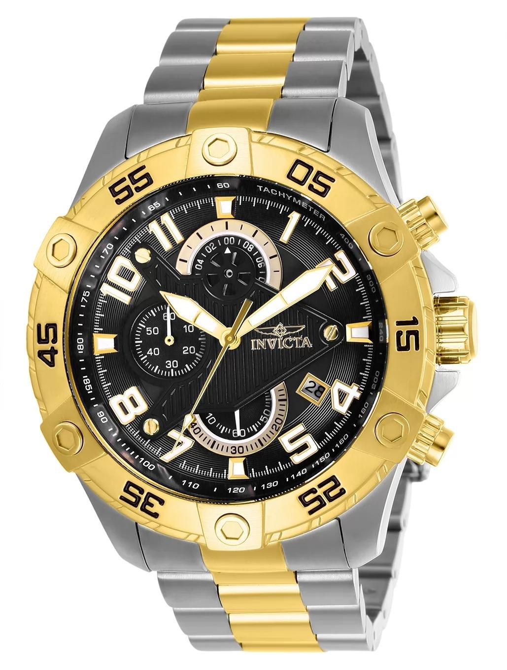 Invicta 26100 26100 Watch - Black Dial Stainless Steel Band