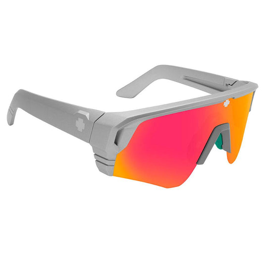 Spy MONOLITH SPEED-Matte Silver/Happy Gray Green Pink 142mm New Sunglasses