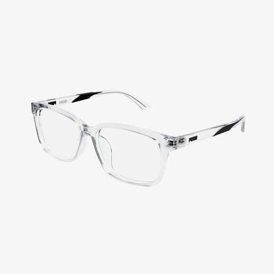Puma PE0196OA 004 Clear Rectangle Eyeglasses 55mm Eyeglasses