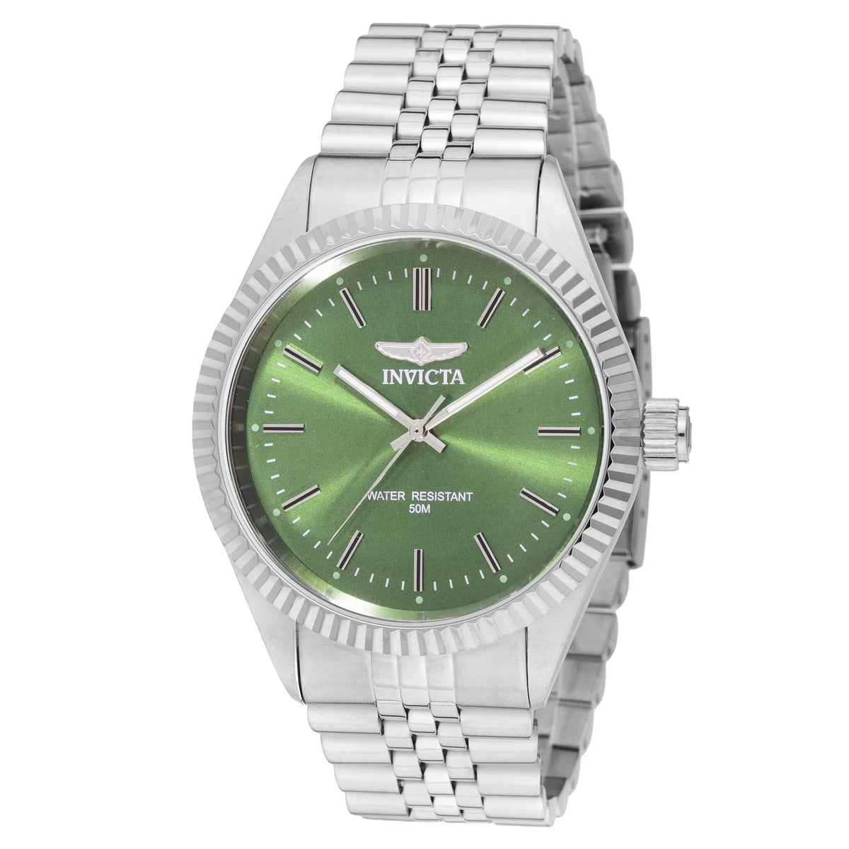 Invicta 49313 Quartz Watch Green Dial Stainless Steel 43mm Men