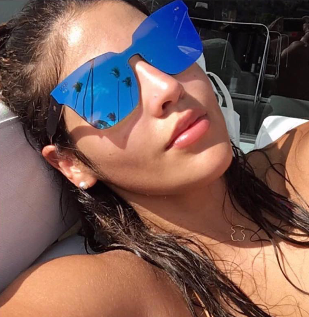 Dp69 DPS037-07 GALASSIA Blue Square Sunglasses 60mm Sunglasses