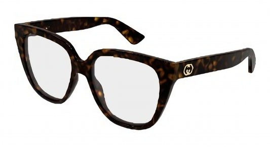 Gucci GG2191o-002 eyeglasses in havana frame with clear lenses