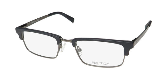 Nautica N9103-005 eyeglasses in matte black frame with clear lenses