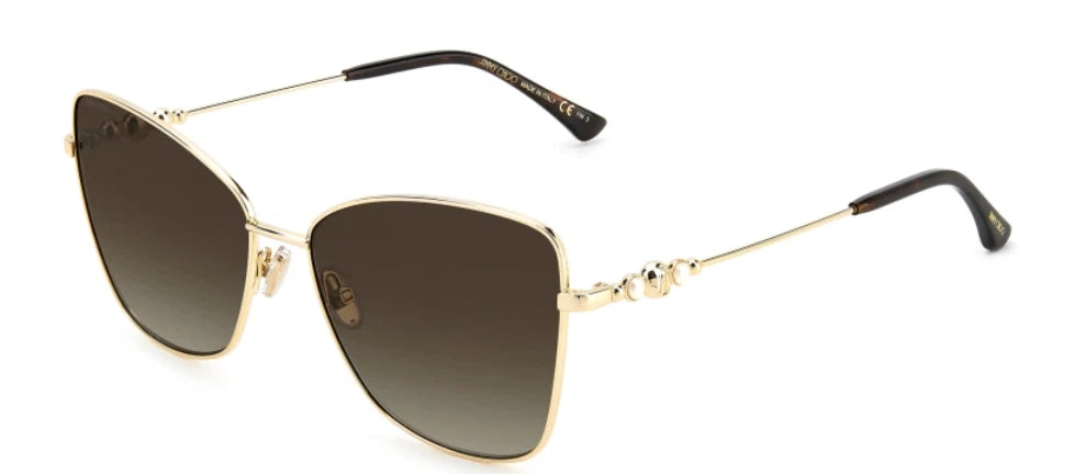 Jimmy Choo 0TESO-S-000HA-59 Gold Cat Eye SUNGLASSES 0mm Sunglasses