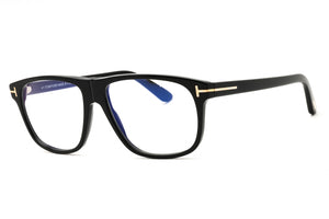 Tom Ford FT5978-B-001 shiny black Rectangular Eyeglasses 56mm Eyeglasses