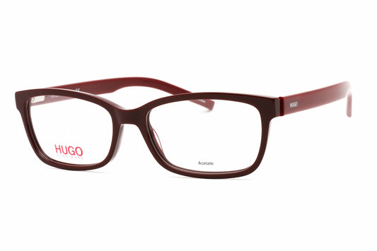 Hugo Boss HG1016-0LHF-53 eyeglasses in burgundy frame with clear lenses