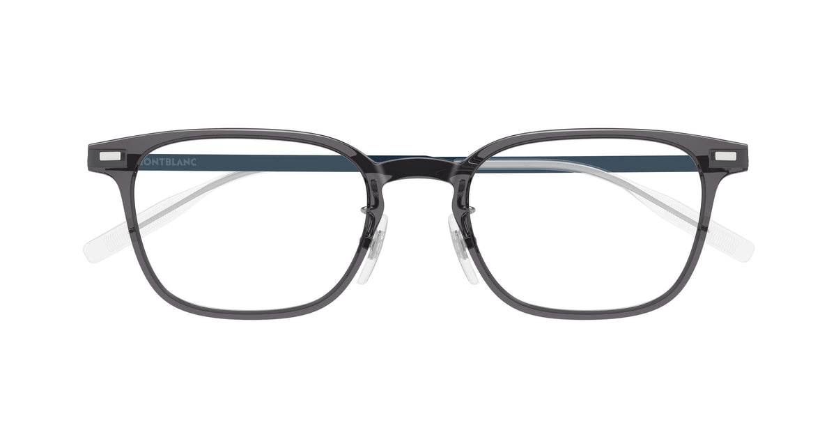 Mont Blanc MB0467OL-010 Gray Rectangular Eyeglasses 54mm Eyeglasses