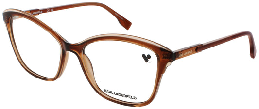 Karl Lagerfeld KL6095-246-56 eyeglasses in light brown frame with demo lenses