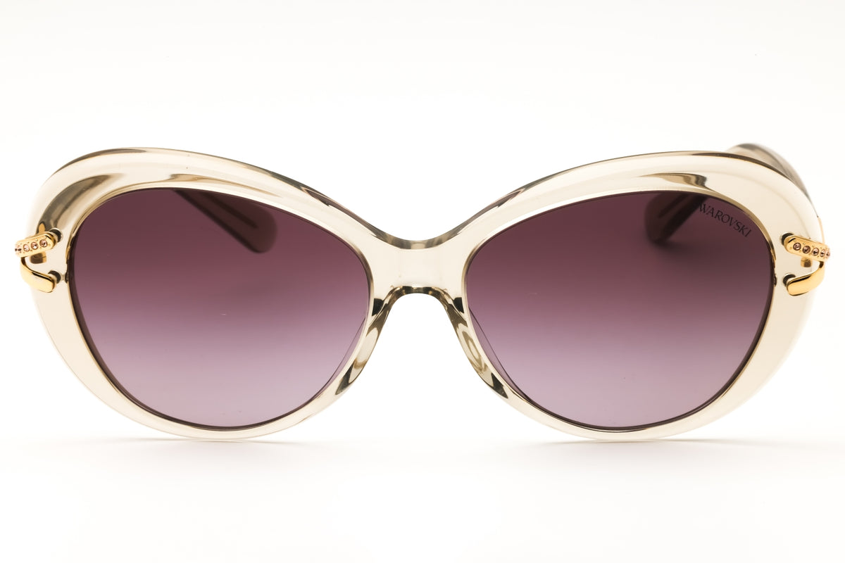 Swarovski SK6026-30038H Transparent Beige Oval Sunglasses 56mm Sunglasses