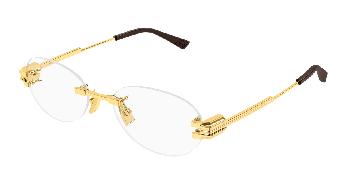 Bottega Veneta BV1512O-001-53 Gold Round  53mm Eyeglasses