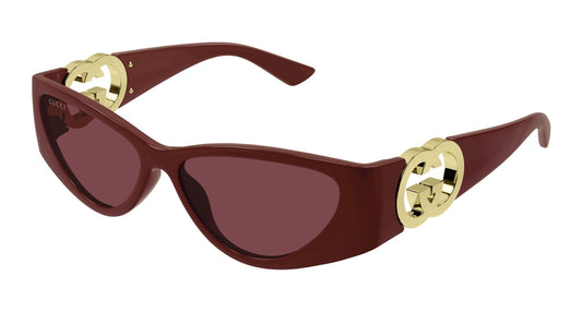 Gucci GG1824S-003 Pink Rectangle Sunglasses 55mm