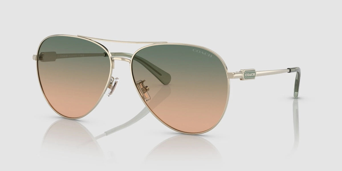 Coach 0HC7140-900513-61 Gold Designer SUNGLASSES 0mm Sunglasses
