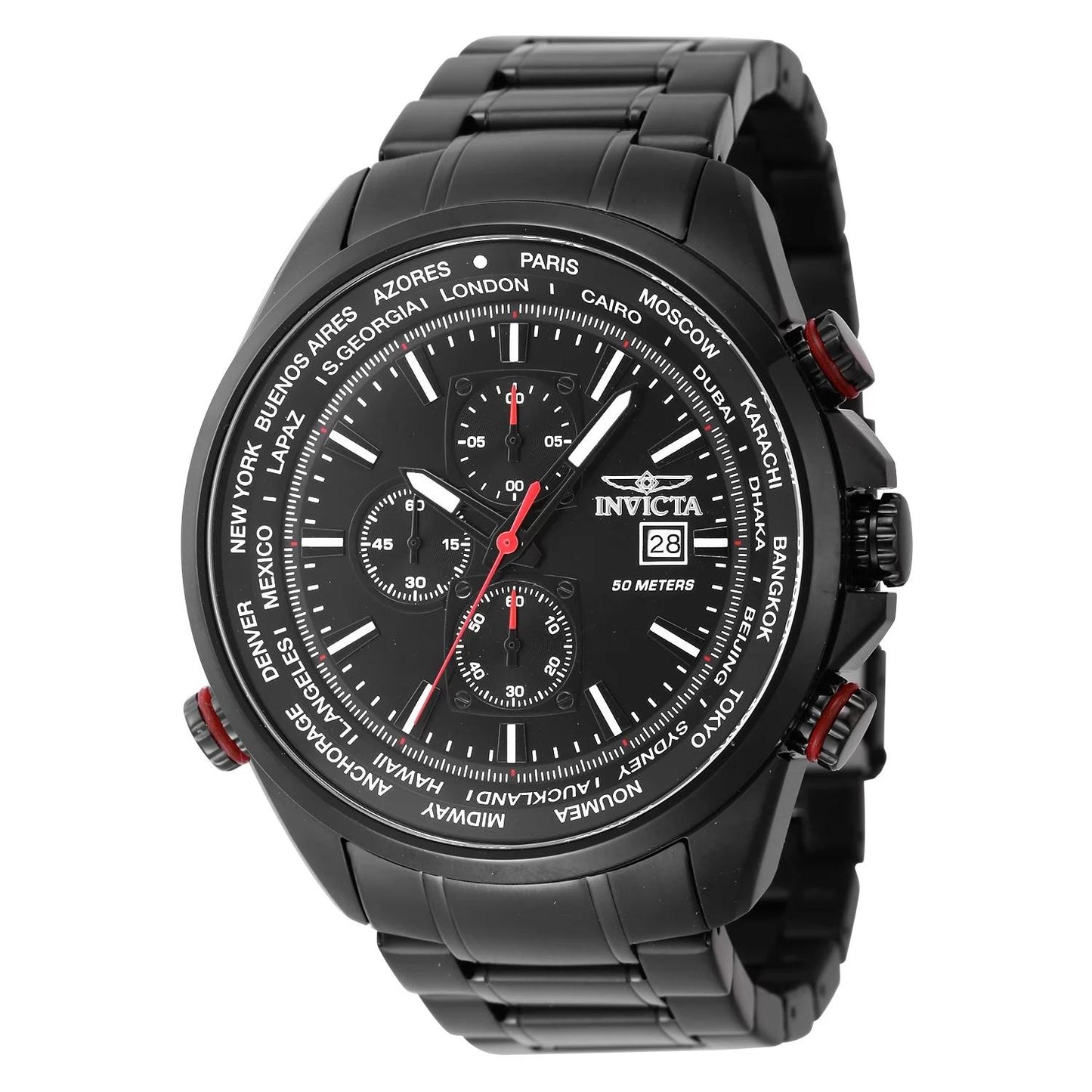Invicta 47820 47820 Watch - Black Dial Stainless Steel Band