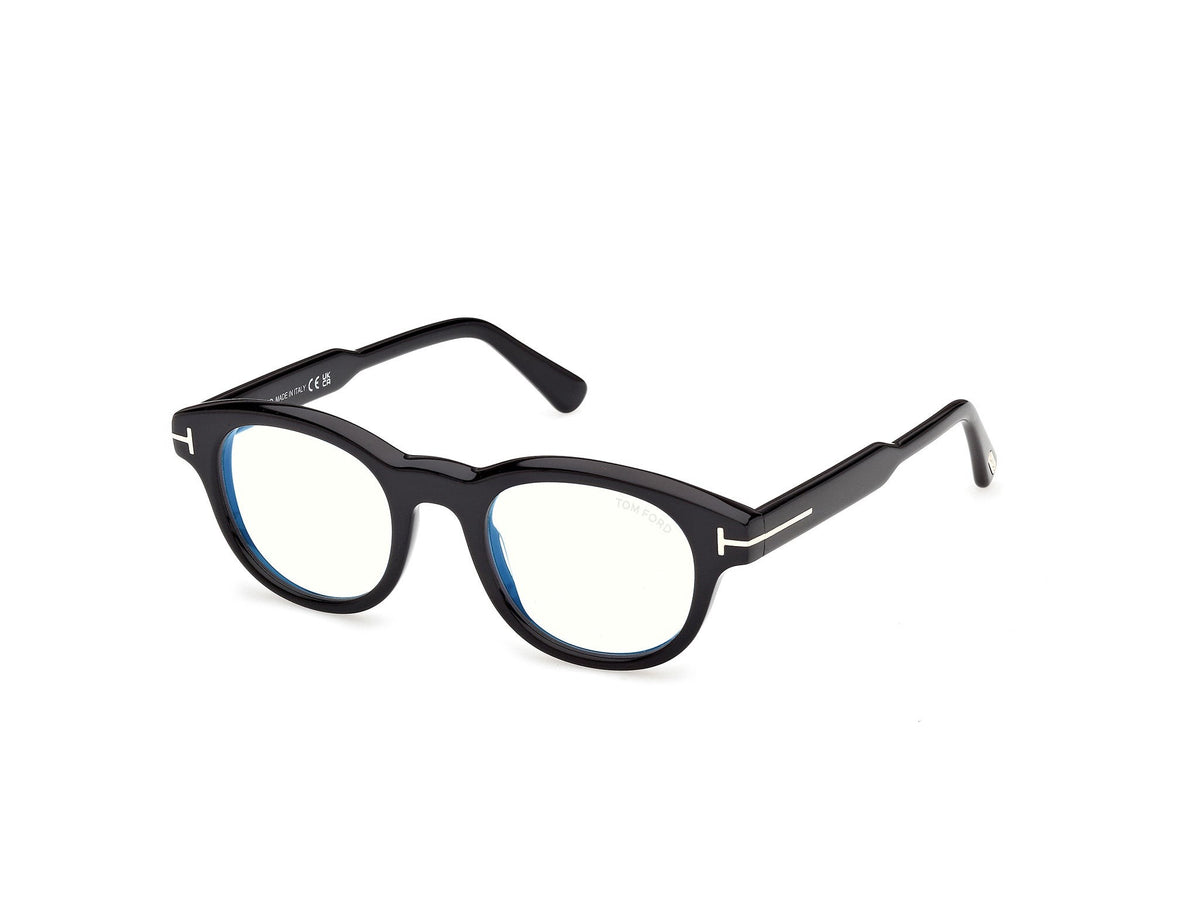 Tom Ford FT6121-B-47001-47 Shiny Black Round  47mm Eyeglasses