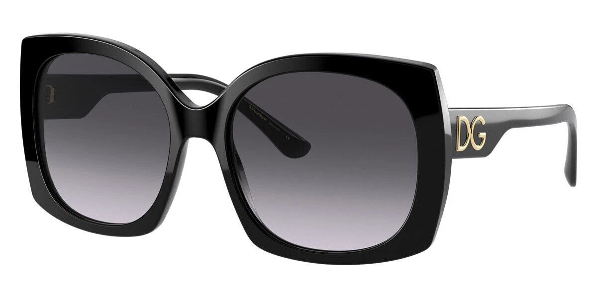 Dolce Gabbana 0DG4385F-501-8G-58 Black Square SUNGLASSES 58mm Sunglasses