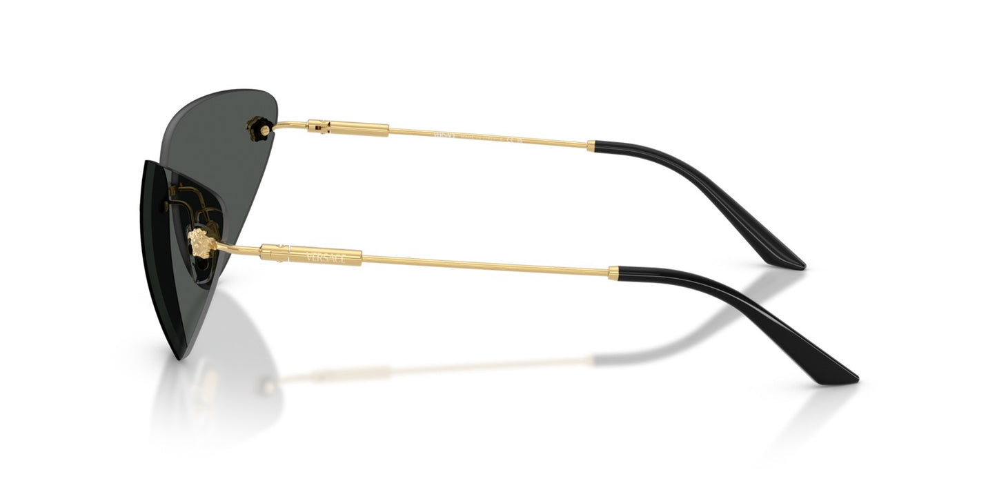 Versace 0VE2281- Gold/Dark Grey 64mm New Sunglasses