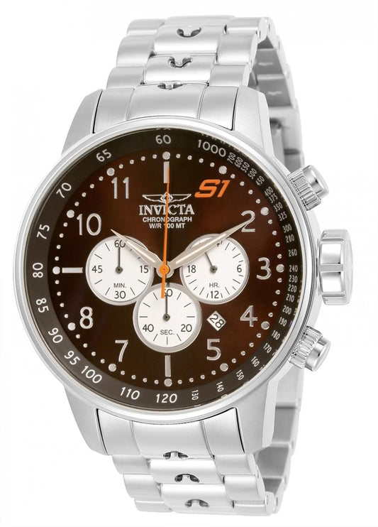 Invicta 23081 watch with brown dial and stainless steel band