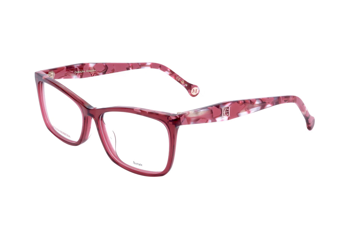 Carolina Herrera HER-0202/G 82U Brown Rectangle Eyeglasses 56mm Eyeglasses