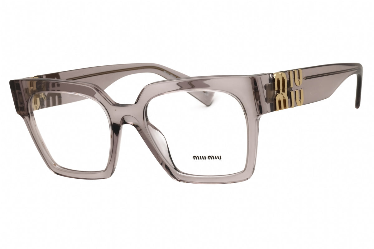 Miu Miu MU 04UV-12W1O1 Transparent Mauve Rectangular Eyeglasses 52mm Eyeglasses