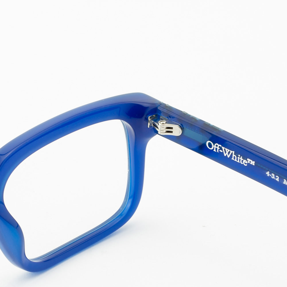 Off White Style-70 OERJ070S24PLA0014500 eyeglasses in blue frame with clear lenses