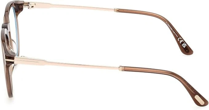 Tom Ford FT5905-B-045 eyeglasses in brown frame with clear lenses