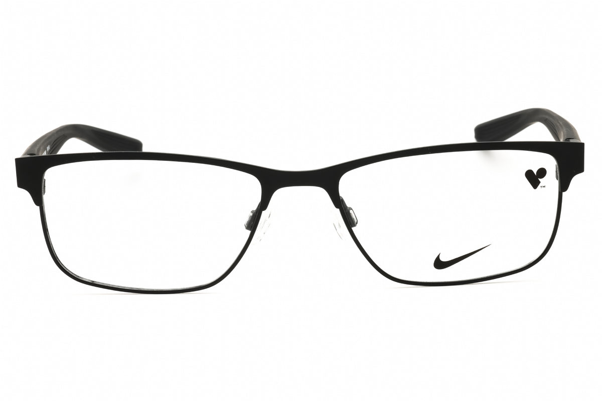 Nike NIKE 8190-003 SATIN BLACK Rectangular Eyeglasses 54mm Eyeglasses