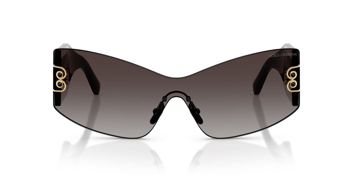 Dolce & Gabbana 0DG4526B-501/8G Black Shield Sunglasses 42mm