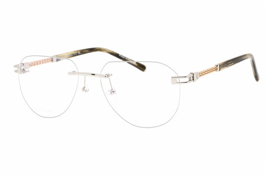 Charriol PC75095-C02 eyeglasses in shiny silver frame with clear lenses