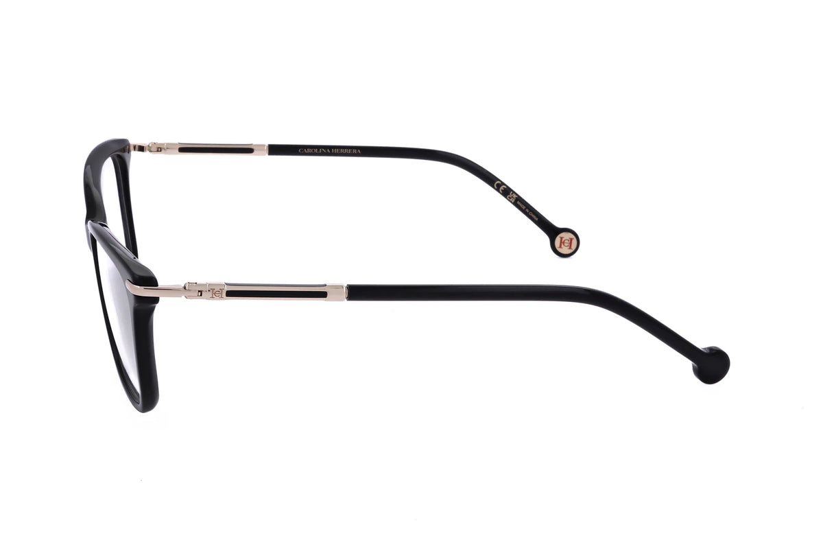 Carolina Herrera HER-0271 807 Black Rectangle Eyeglasses 54mm Eyeglasses