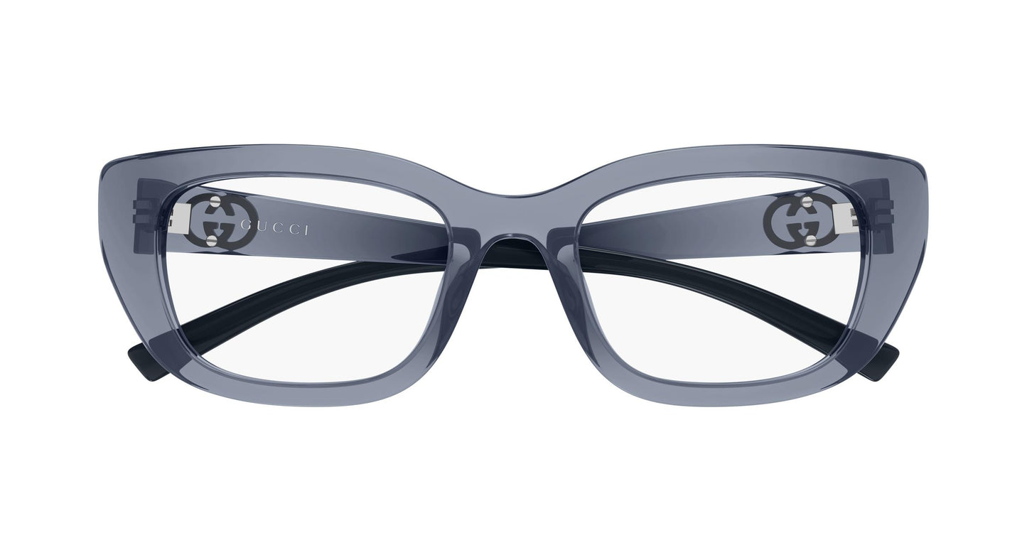 Gucci GG2027o-003 eyeglasses in grey frame with clear lenses