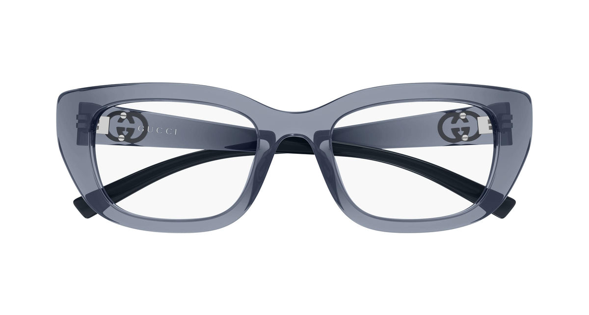 Gucci GG2027o-003 eyeglasses in grey frame with clear lenses