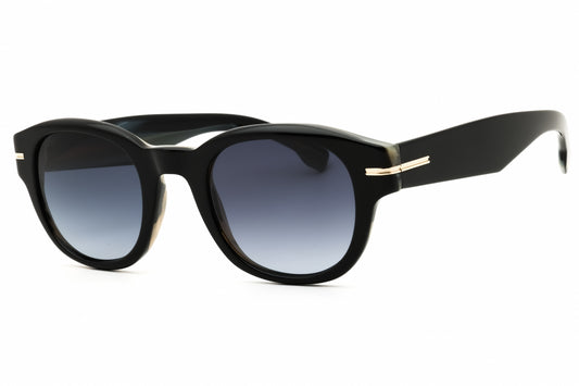 Hugo Boss BOSS 1717/S-0QF6 1I sunglasses in black striped white frame with grey sf ar lenses