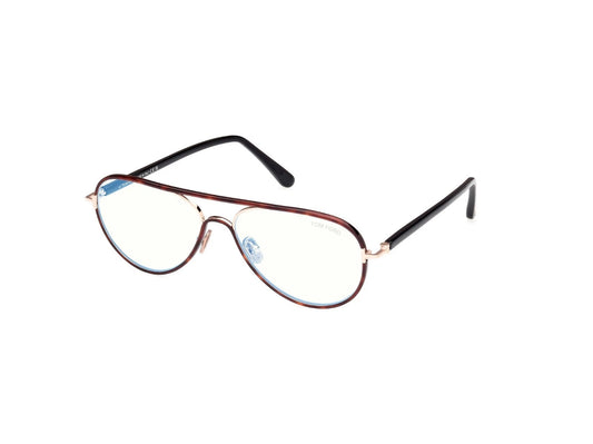 Tom Ford FT5897-B 053 Brown Rectangle Eyeglasses 57mm Eyeglasses